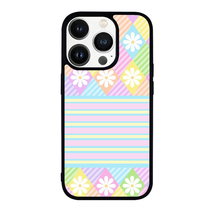Flower Line Pastel FRL0293 iPhone 14 Pro Max | iPhone 14 Pro | iPhone 14 Plus | iPhone 14 Case