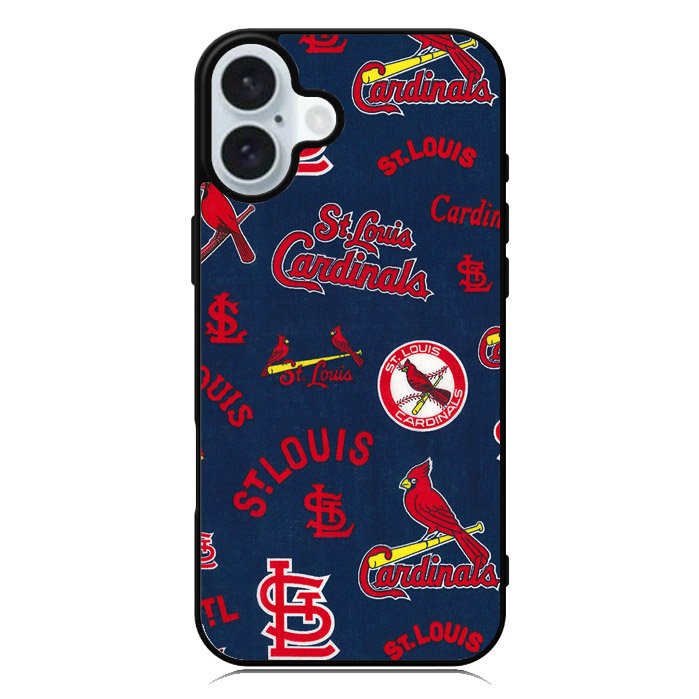 St Louis Cardinals Pattern iPhone 16 Plus Case