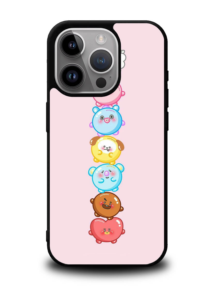 Kawaii Cute BT21 iPhone 15 Pro Max Case OV9294