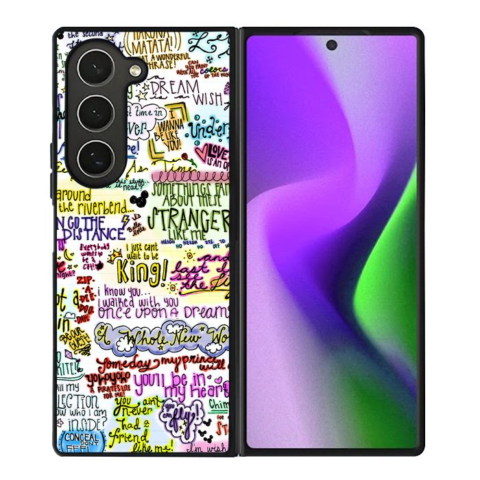 Disney Song Lyrics Samsung Galaxy Z Fold 6 5G 2024 Case OV4702