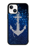 Blue Glitters Anchor iPhone 15 Case OV4188
