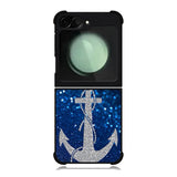 Blue Glitters Anchor Samsung Galaxy Z Flip 6 5G 2024 Case OV4188