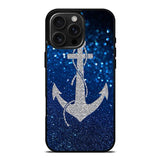 Blue Glitters Anchor iPhone 16 Pro Case OV4188