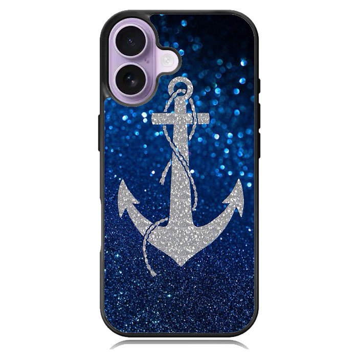 Blue Glitters Anchor iPhone 17 Case OV4188