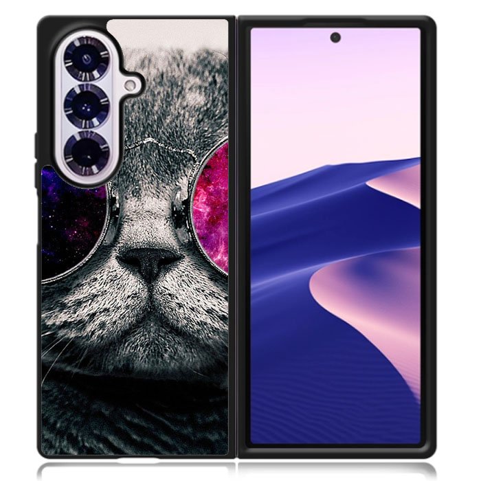 Cat Glasses Samsung Galaxy Z Fold 7 Case OV4396