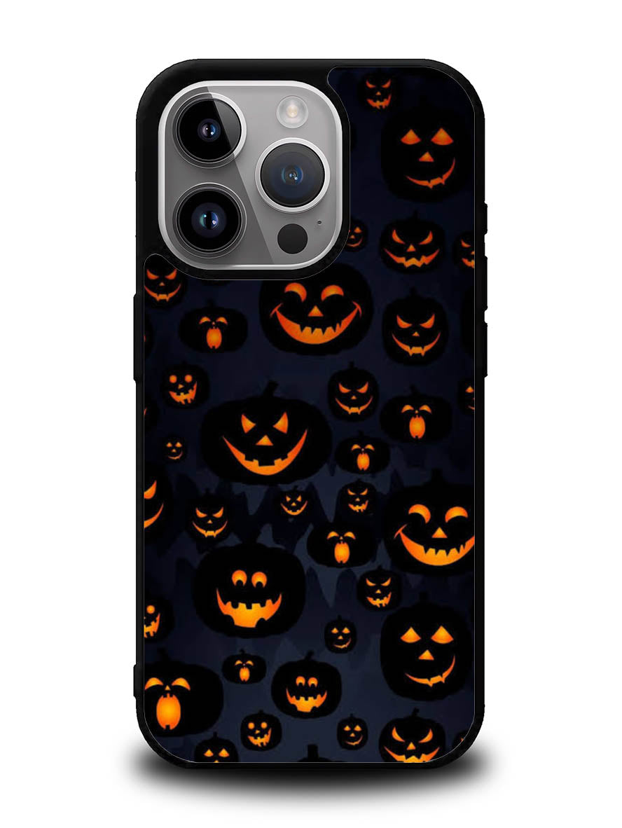 Scary Halloween Pumpkin Masks iPhone 14 Pro Case QC2654