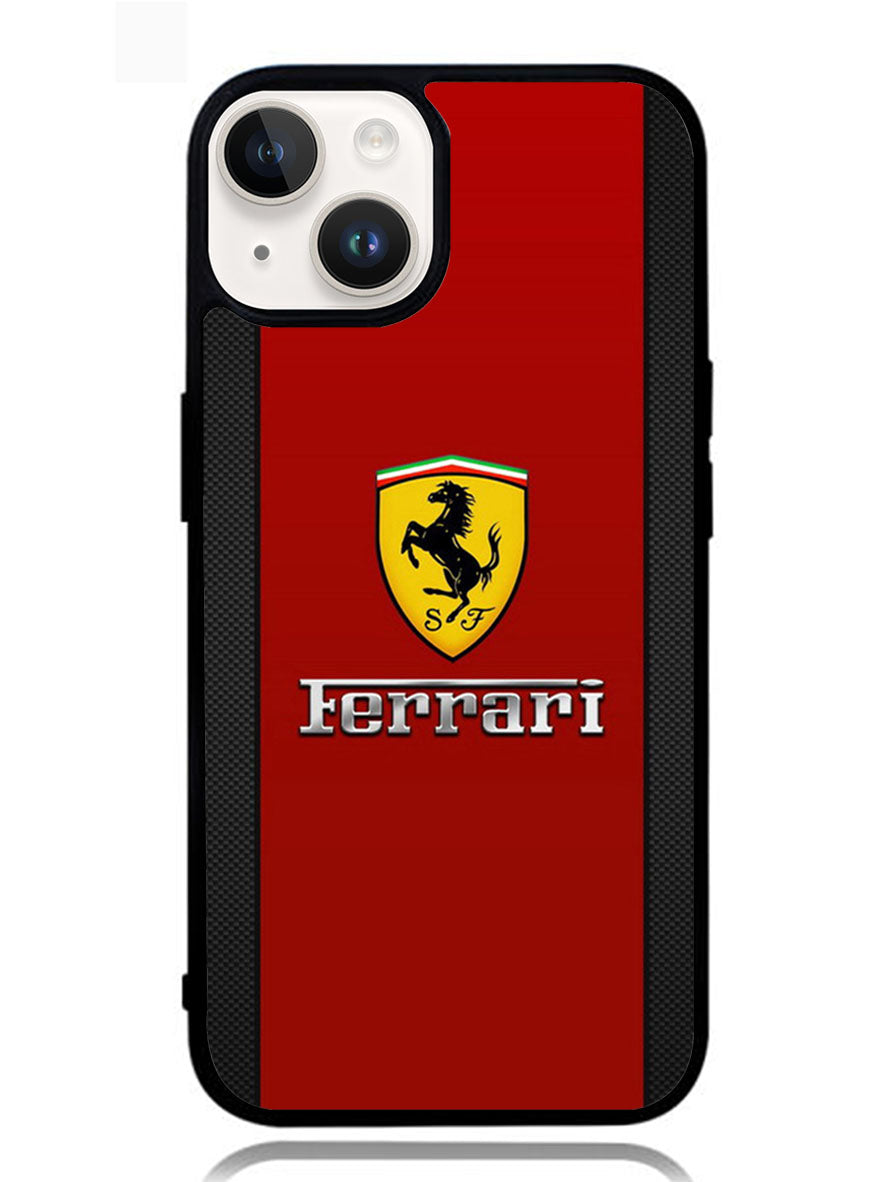 Ferrari Chrome Logo iPhone 14 Case