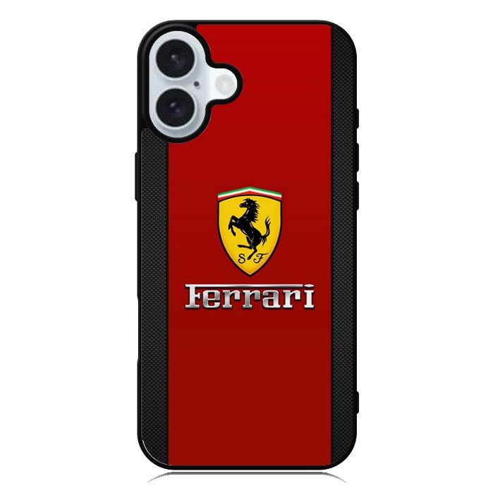 Ferrari Chrome Logo iPhone 16 Plus Case