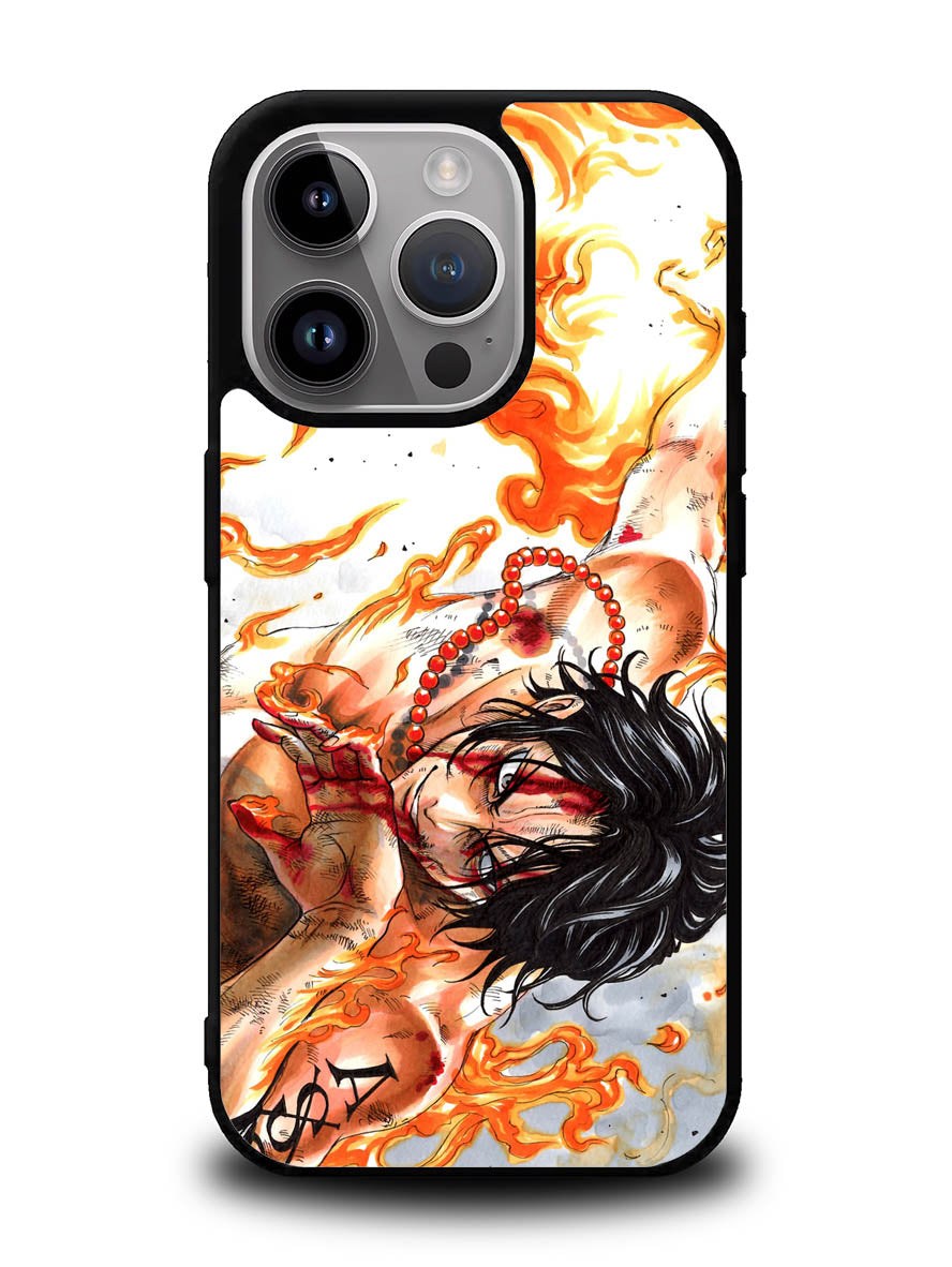 One Piece Fire iPhone 14 Pro Case QC2985