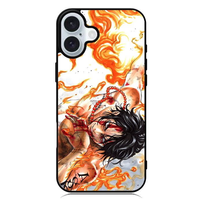 One Piece Fire iPhone 16 Plus Case QC2985