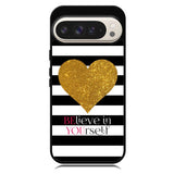 Stripes gold heart Google Pixel 10 Pro XL Case OV2313