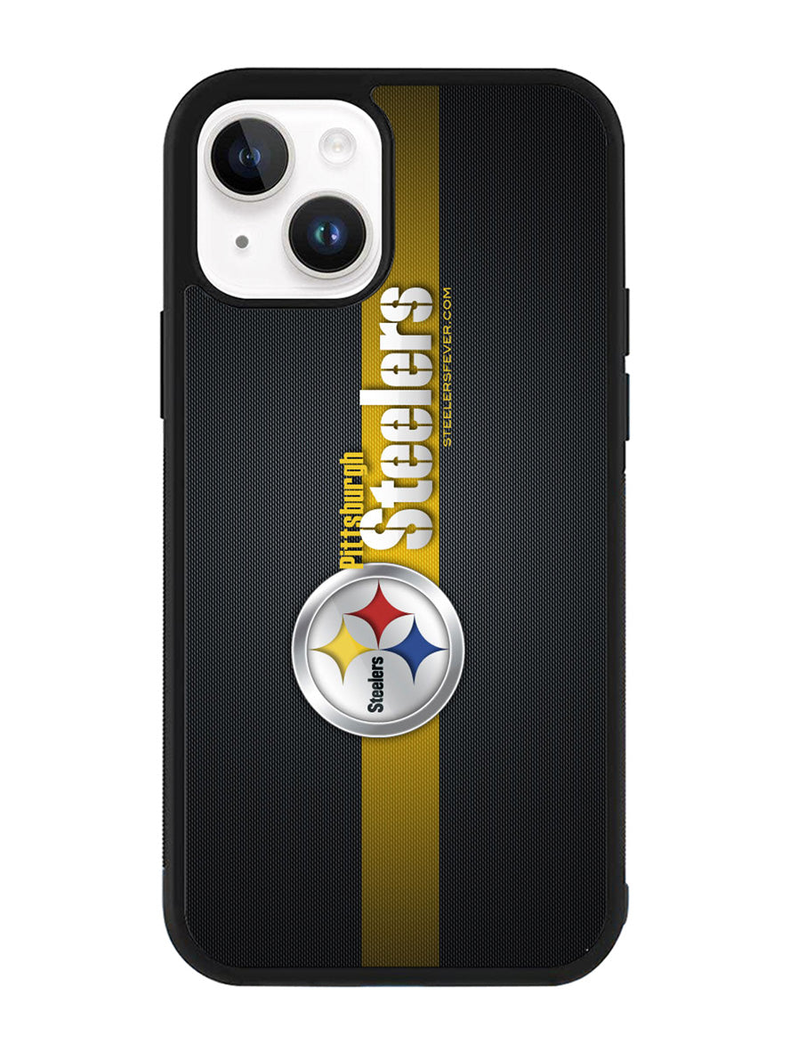 Pittsburgh Steelers Carbon Metal iPhone 14 Case QC2875