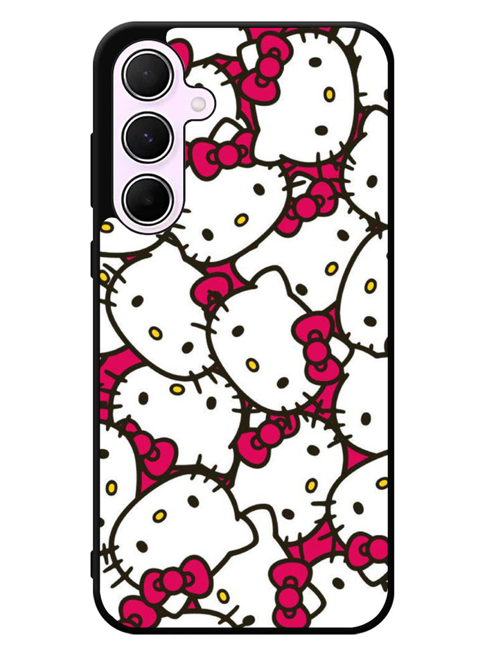 Hello Kitty Face Pattern Samsung Galaxy A55 5G Case