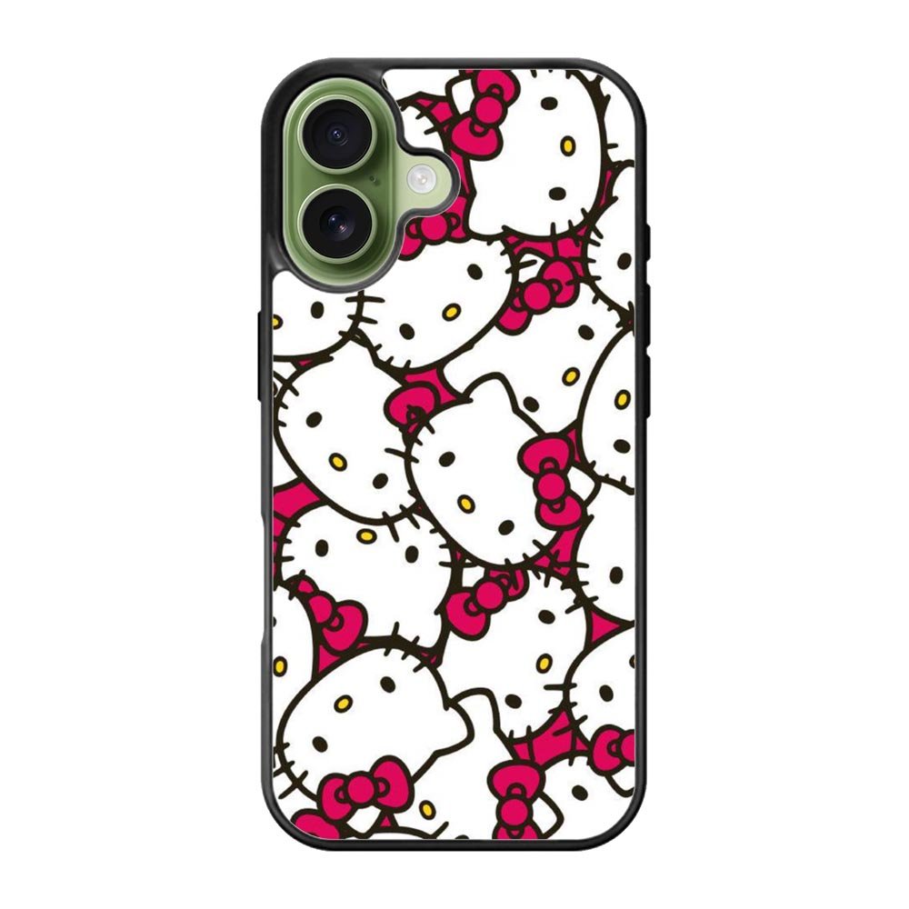Hello Kitty Face Pattern iPhone 17 Case