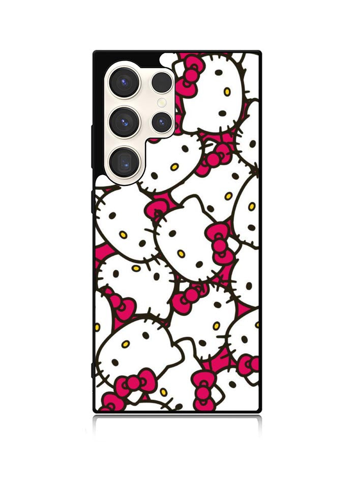 Hello Kitty Face Pattern Samsung Galaxy S24 Ultra 5G Case