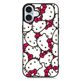 Hello Kitty Face Pattern iPhone 16 Case