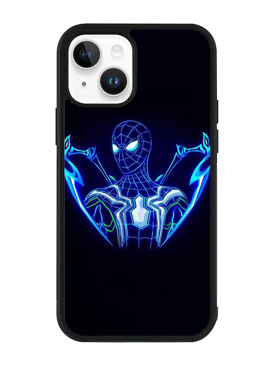 Spiderman Neon Blue iPhone 15 Plus Case OV2480