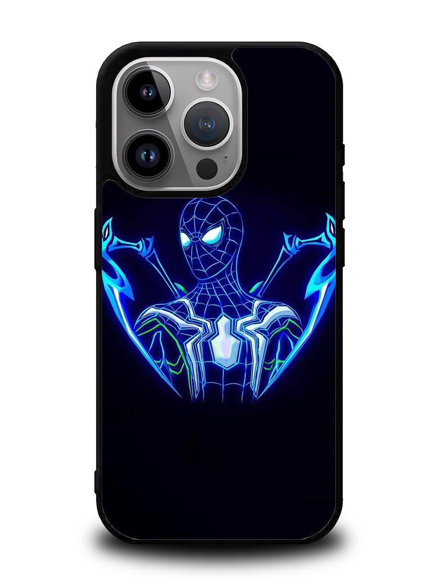 Spiderman Neon Blue iPhone 14 Pro Max Case QC2480
