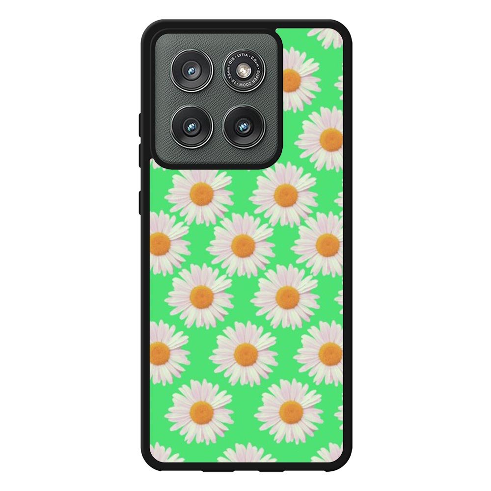 Flowers Pattern Green Motorola Moto Edge 2025 Case QC4924