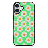 Flowers Pattern Green iPhone 16 Case QC4924