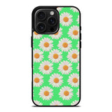 Flowers Pattern Green iPhone 16 Pro Case OV4924