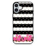Flower Stripes Polka iPhone 16 Case QC1790
