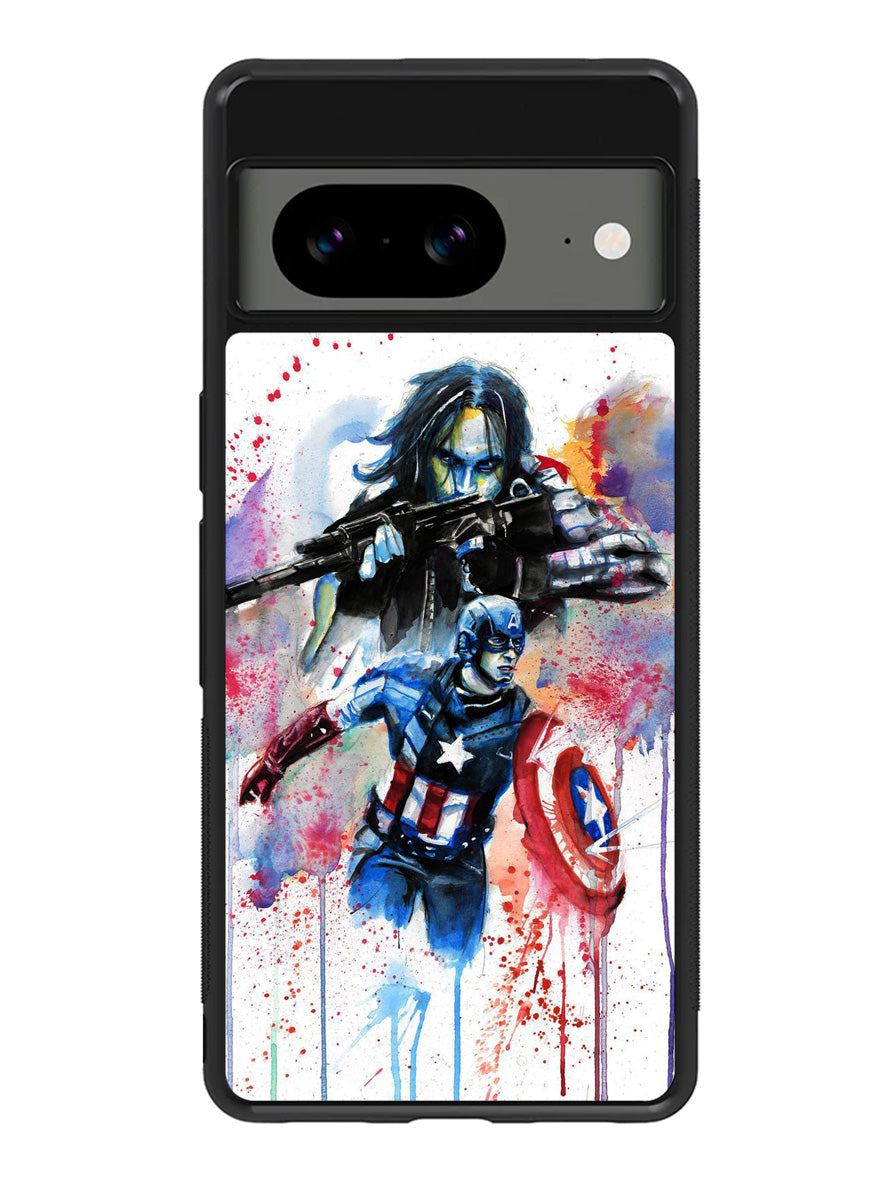 Captain America Watercolor Google Pixel 8A Case QC1797