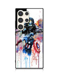 Captain America Watercolor Samsung Galaxy S24 Ultra 5G Case OV1797