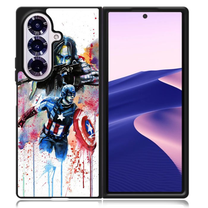 Captain America Watercolor Samsung Galaxy Z Fold 7 Case OV1797