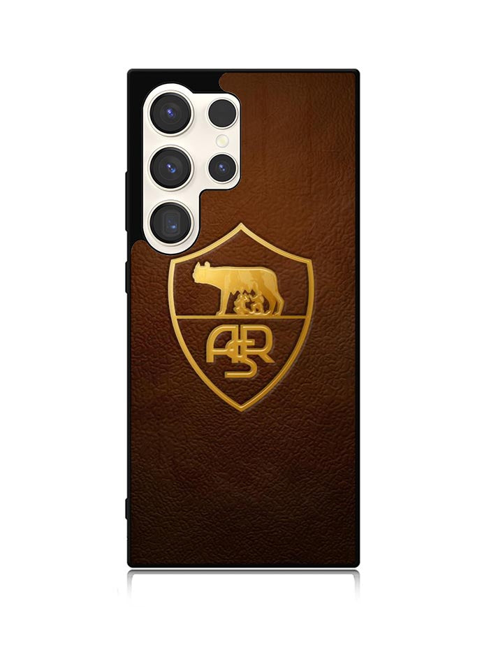 AS Roma Leather Logo Soccer Samsung Galaxy S24 Ultra 5G Case OV1821