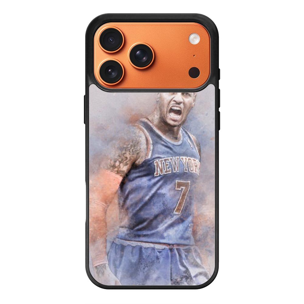 Carmelo Anthony NY7 Blue Basket Ball iPhone 17 Pro Case QC1823
