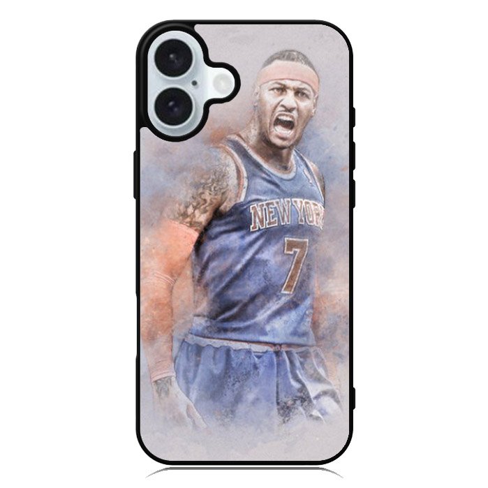 Carmelo Anthony NY7 Blue Basket Ball iPhone 16 Case QC1823