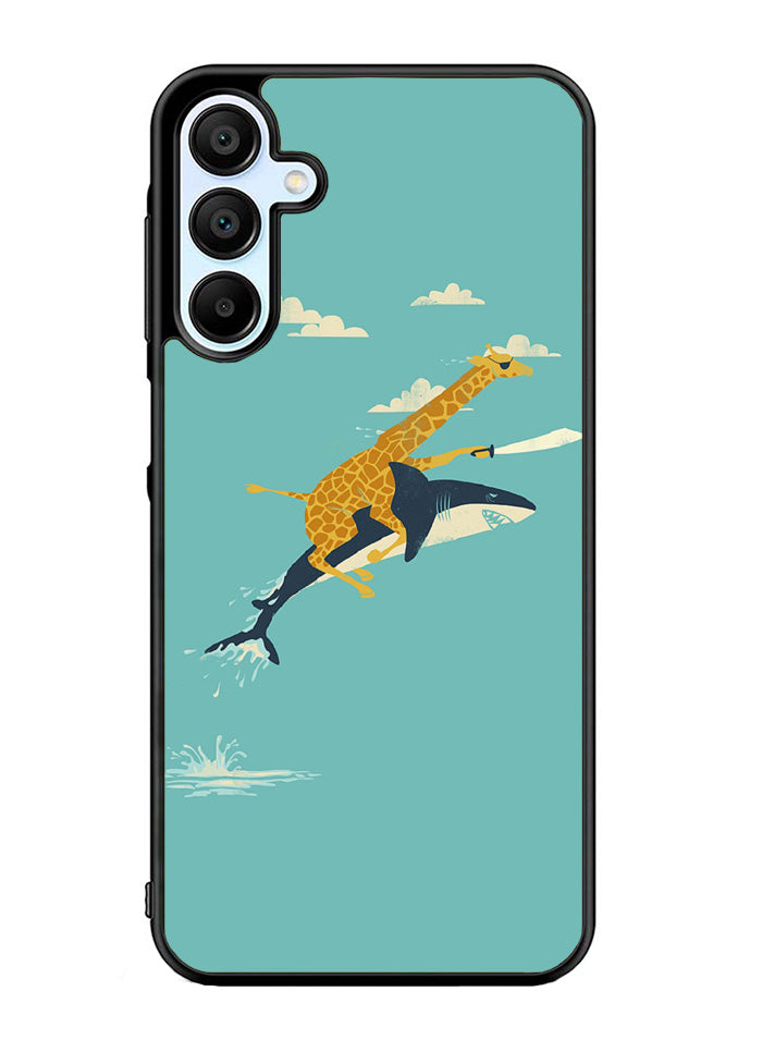Black Friday offer Giraffe Riding Shark Samsung Galaxy A15 5G Case