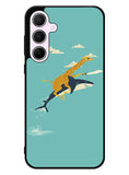 Black Friday offer Giraffe Riding Shark Samsung Galaxy A35 5G Case