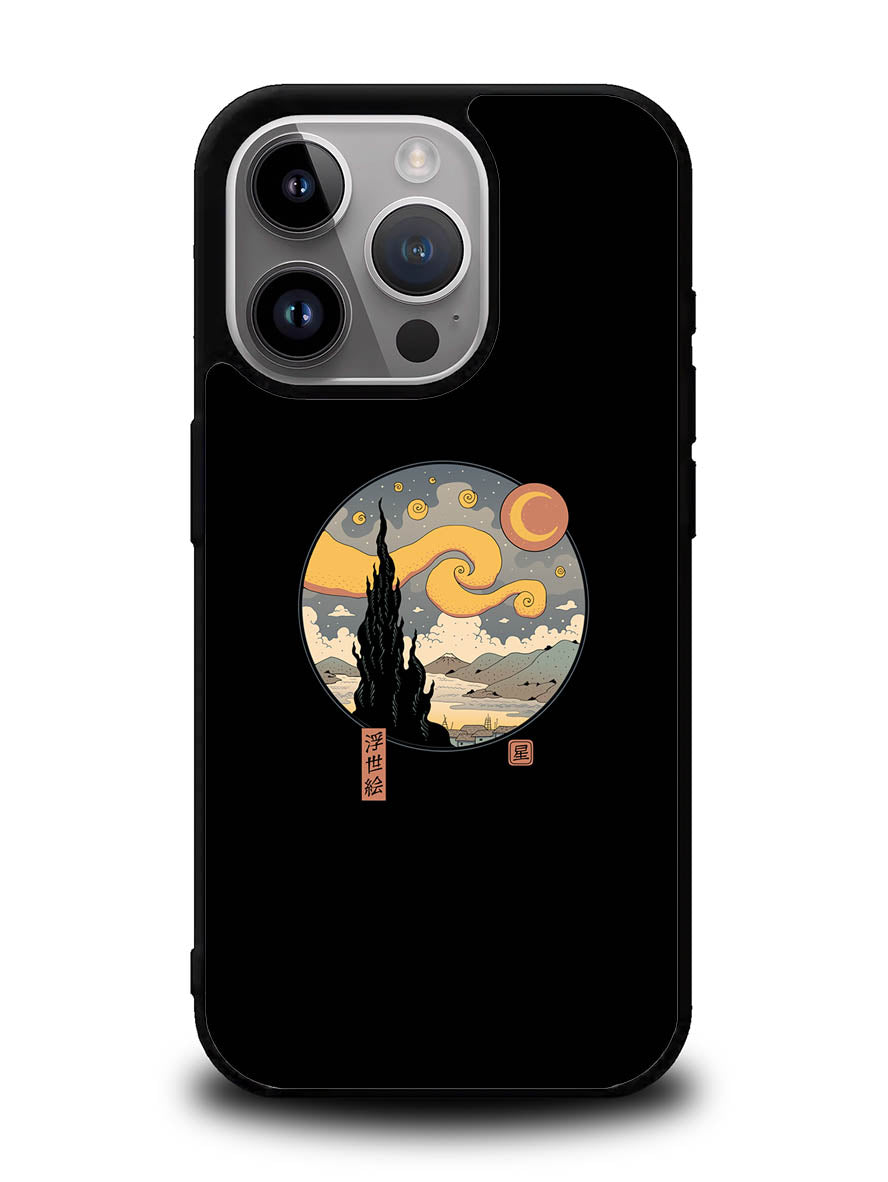 Starry Ukiyo Japanese Retro iPhone 15 Pro Case OV10824