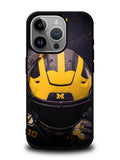 Michigan Wolverines Helmet iPhone 14 Pro Case QC10771