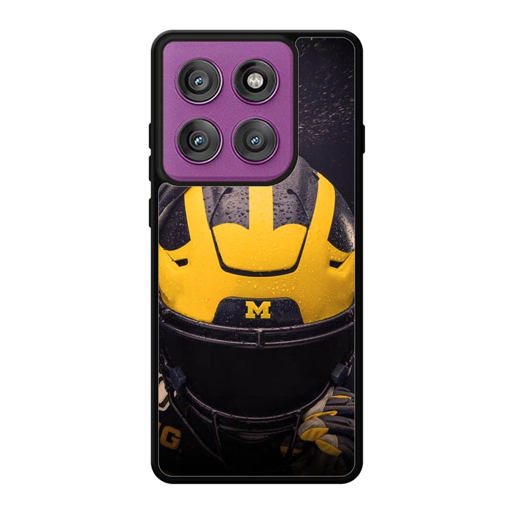 Michigan Wolverines Helmet Motorola Moto Edge 60 Pro Case QC10771