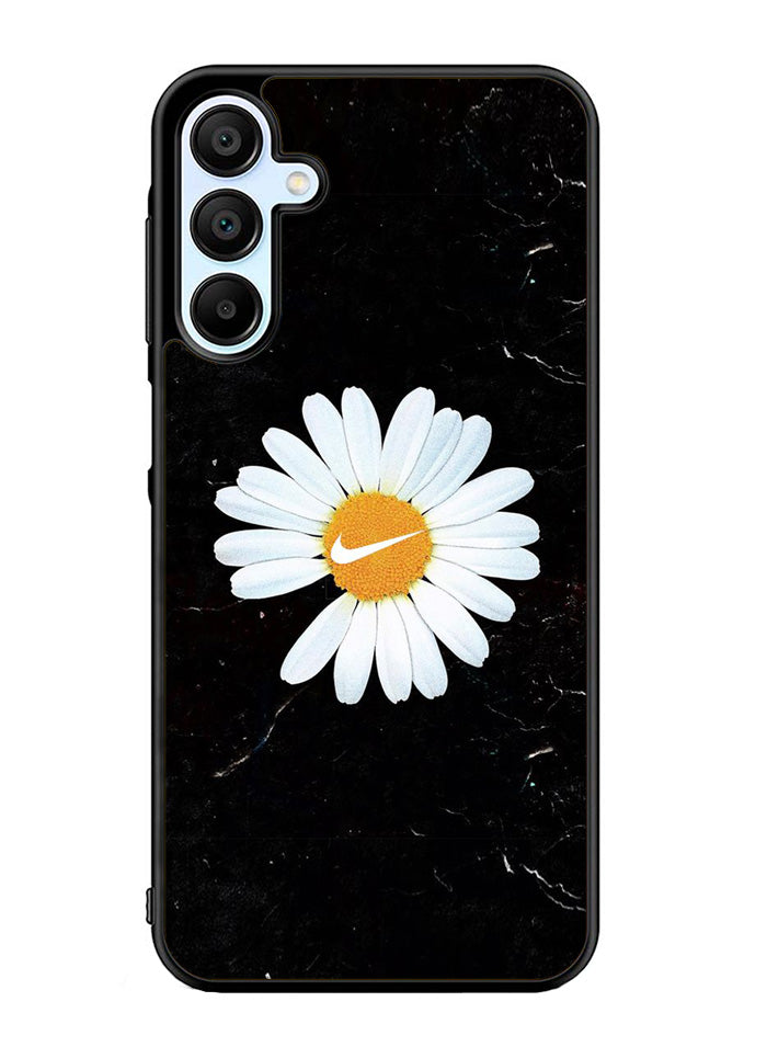 Black Marble Daisy Samsung Galaxy A35 5G Case OV10653