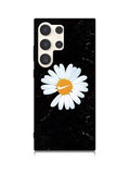 Black Marble Daisy Samsung Galaxy S25 Ultra 5G Case QC10653
