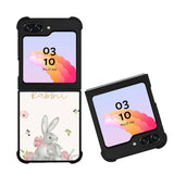 Cute Rabbit Spring E2104 Samsung Galaxy Z Flip 5 , Z Flip 4 , Z Flip 3 ,  Z Fold 5 , Z Fold 4 , Z Fold 3 5G Case