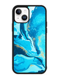 Marble Pattern Blue iPhone 15 Plus Case OV3394
