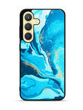 Marble Pattern Blue Samsung Galaxy S23 5G Case QC3394