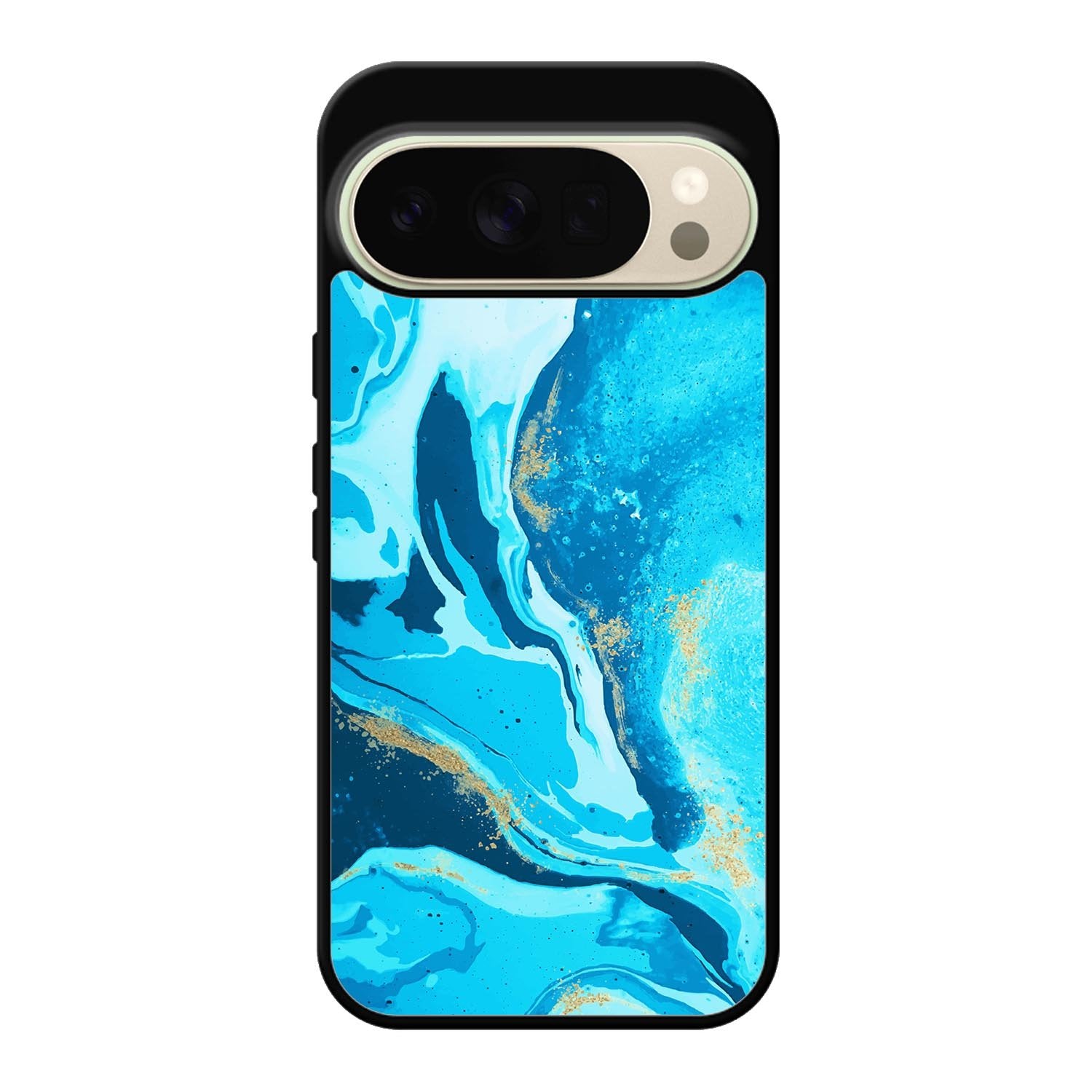 Marble Pattern Blue Google Pixel 10 Pro XL Case QC3394