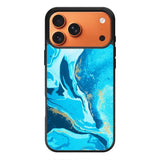 Marble Pattern Blue iPhone 17 Pro Case QC3394