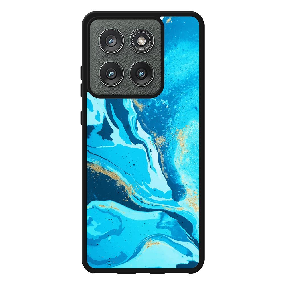 Marble Pattern Blue Motorola Moto Edge 2025 Case QC3394
