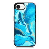 Marble Pattern Blue iPhone 16e Case OV3394