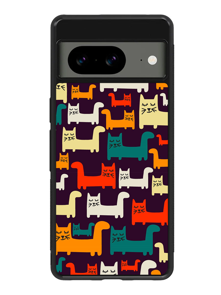 Cat Pattern Google Pixel 8 Case QC6243