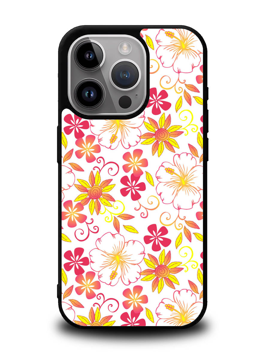 Floral Flower Pattern iPhone 14 Pro Case QC6376