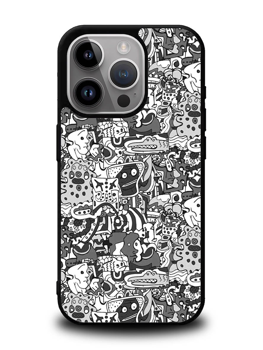 Doodle iPhone 14 Pro Case QC6326