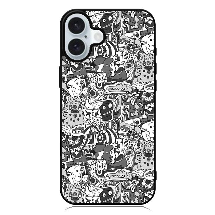 Doodle iPhone 16 Plus Case QC6326